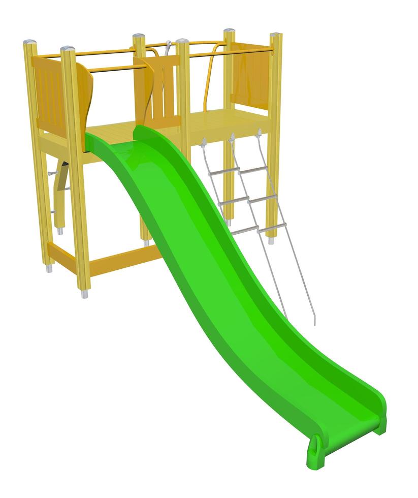 Kiddie slide, 3D illustration photo