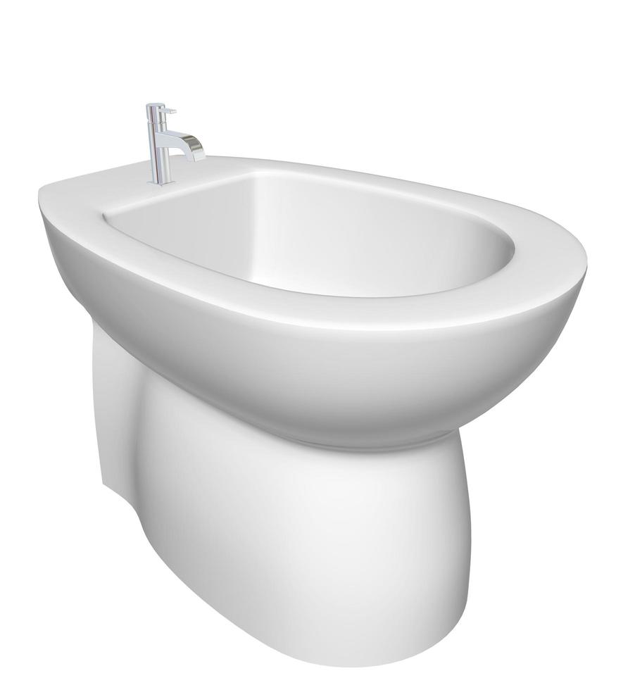 Round bidet design for bathrooms. 3D illustration photo