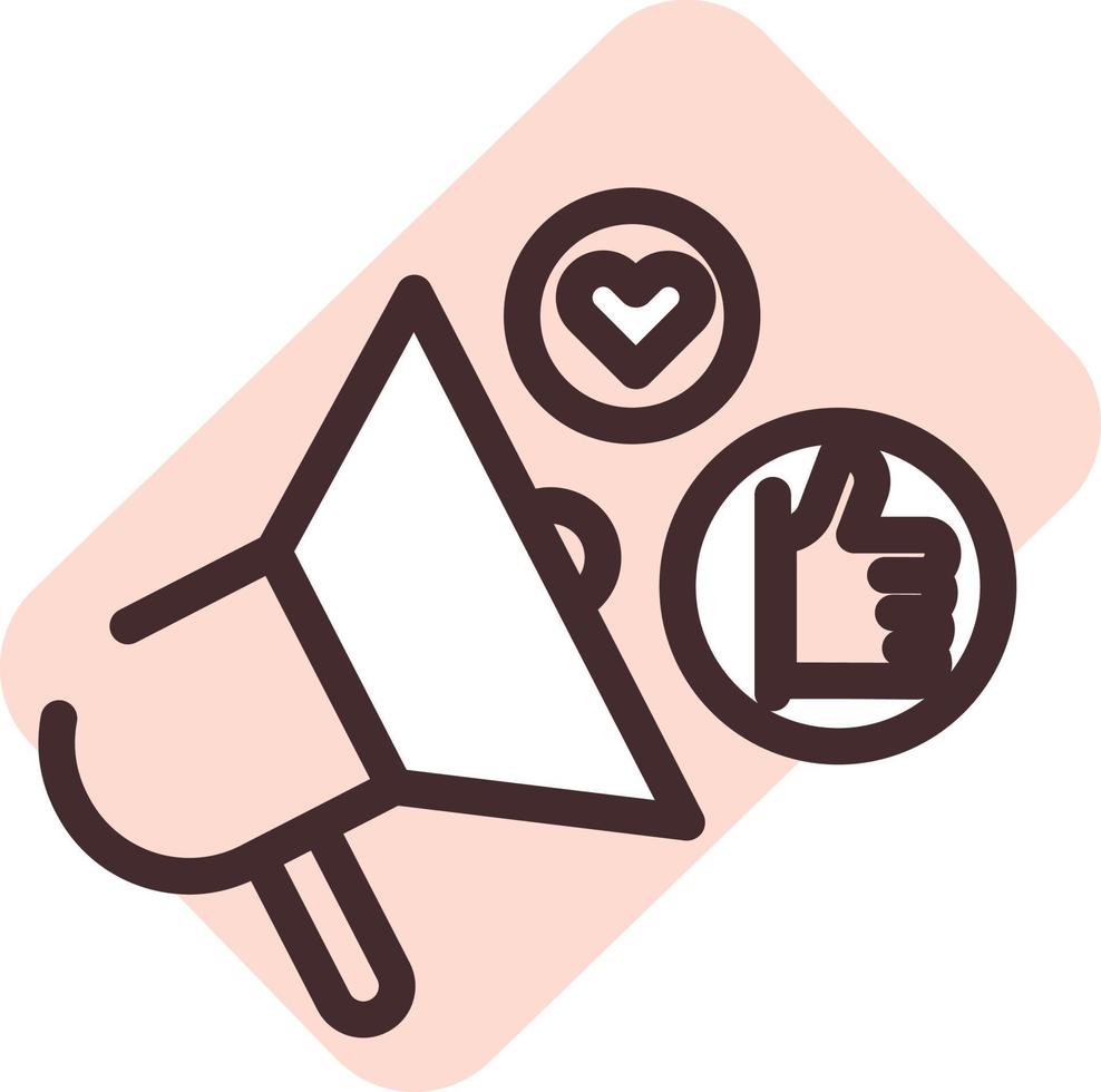 Ads announcement, illustration, vector on a white background.