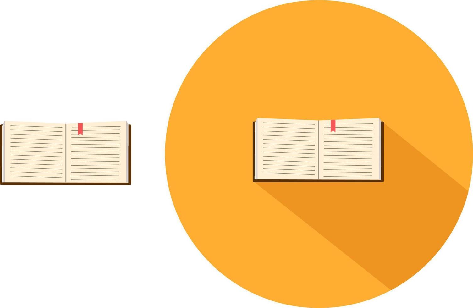 Open book ,illustration, vector on white background.
