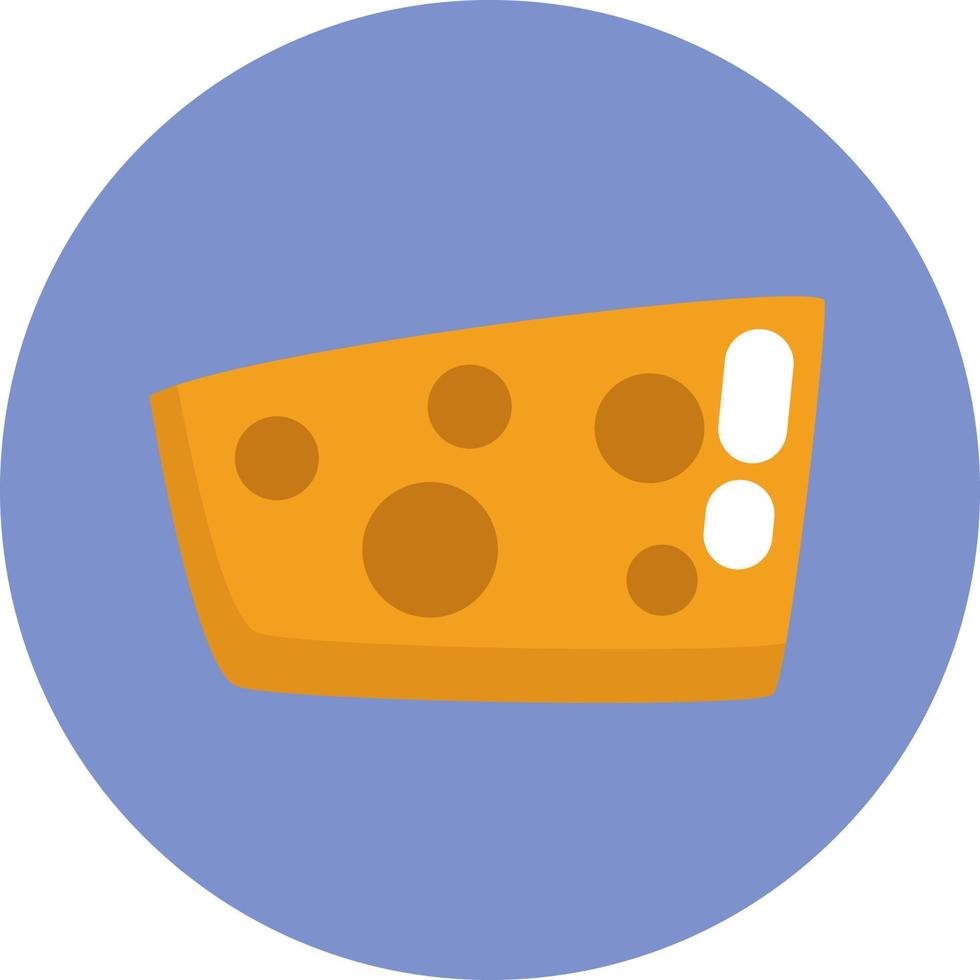 Breakfast cheese, illustration, vector on a white background.