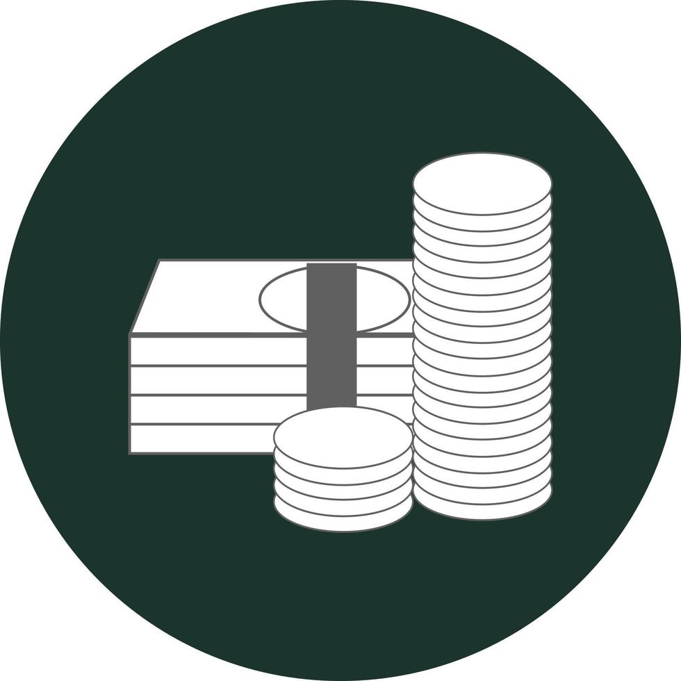 Notes and coins, illustration, on a white background. vector