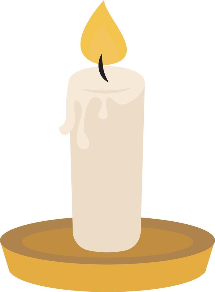 Candle, illustration, vector on white background.
