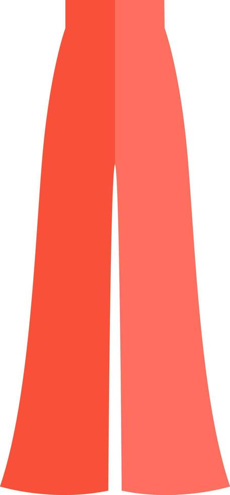 Red trousers, icon illustration, vector on white background
