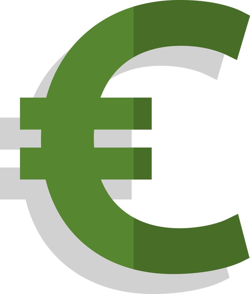 euro de negocios, ilustración, vector, sobre un fondo blanco. vector
