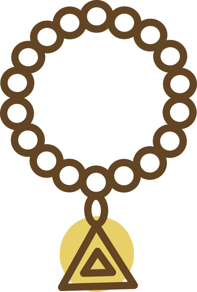 Golden bracelet, illustration, vector, on a white background. vector