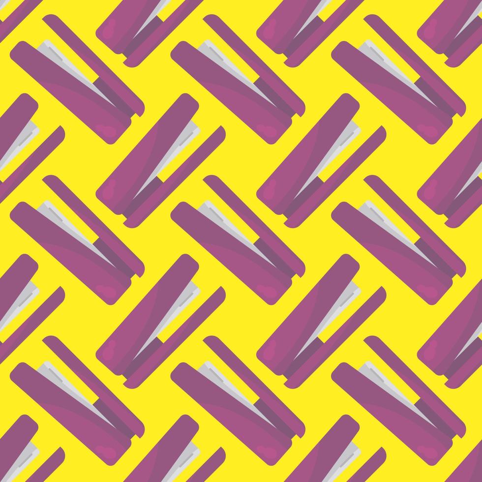 Purple stapler pattern, illustration, vector on white background