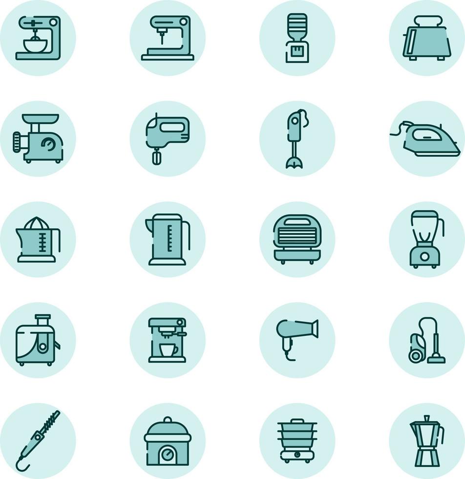 Household kitchen electronics, illustration, vector on a white background.