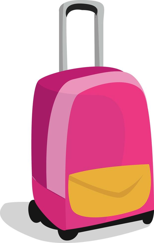 Wheeled satchel, illustration, vector on white background