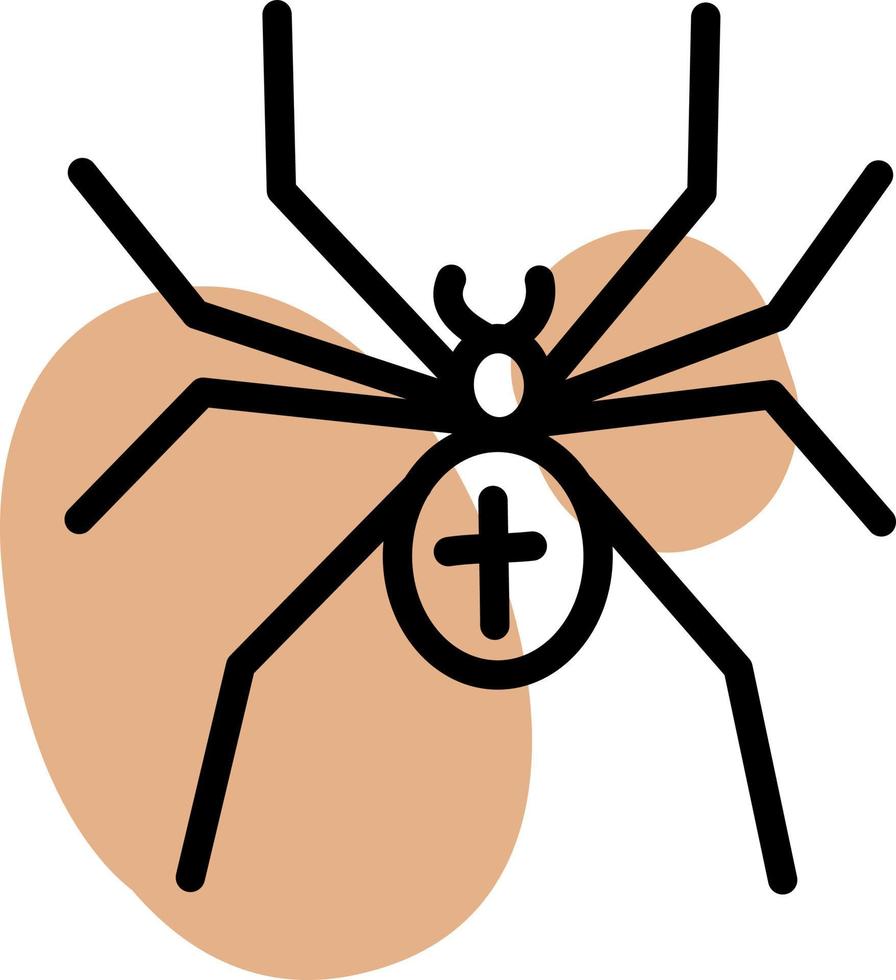 Halloween spider, illustration, vector, on a white background. vector