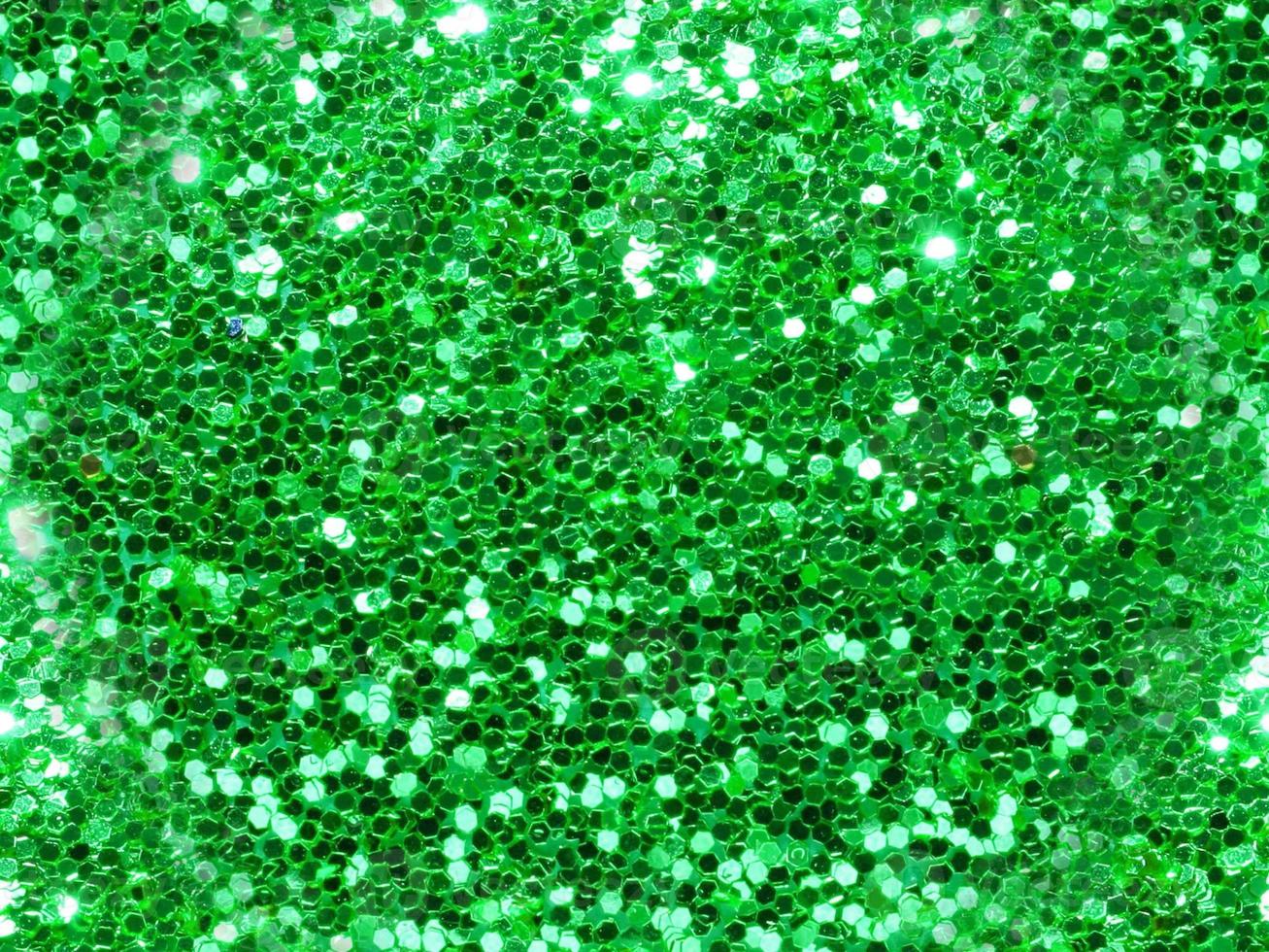 green christmas background with glitter texture photo