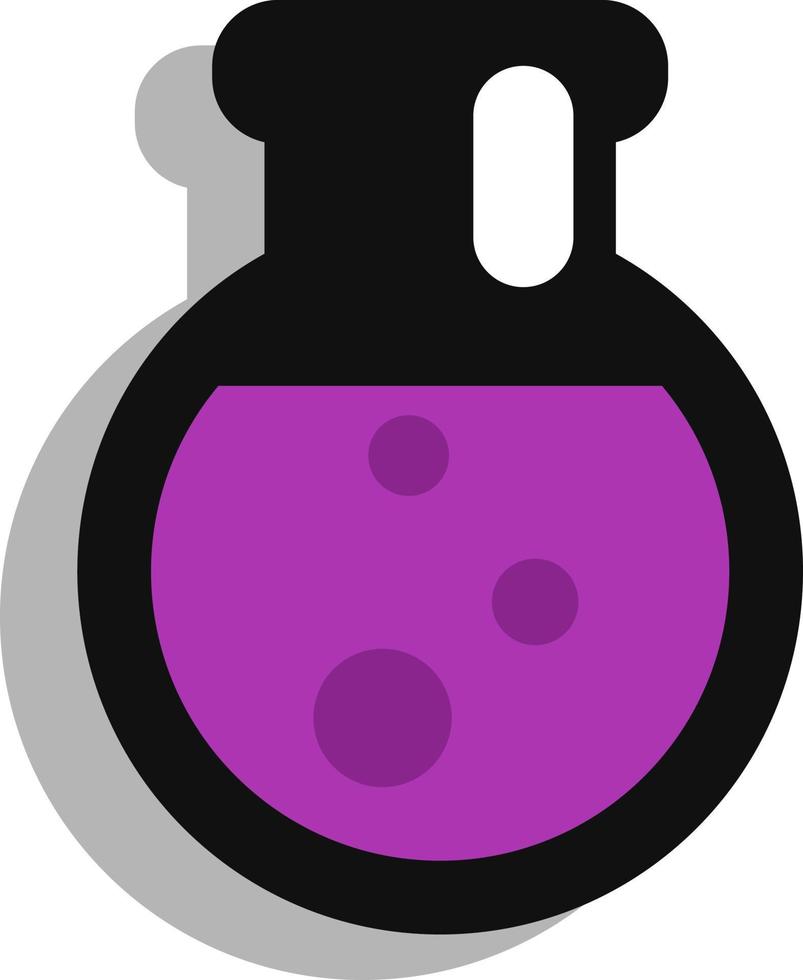Purple halloween magic potion, illustration, vector on a white background.