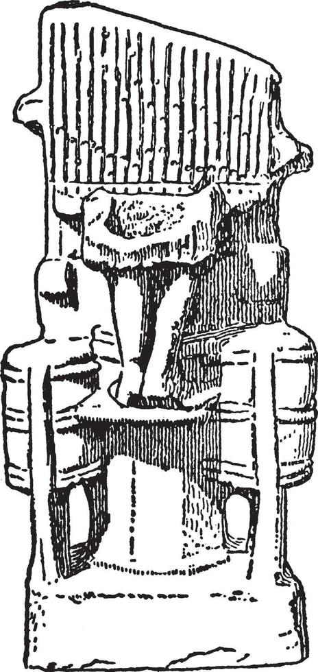 el modelo de cerámica del órgano de agua es un tipo temprano que a veces se llama hydraulis, grabado antiguo. vector