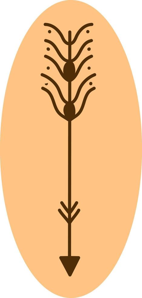 Indian arrow, illustration, vector on a white background.