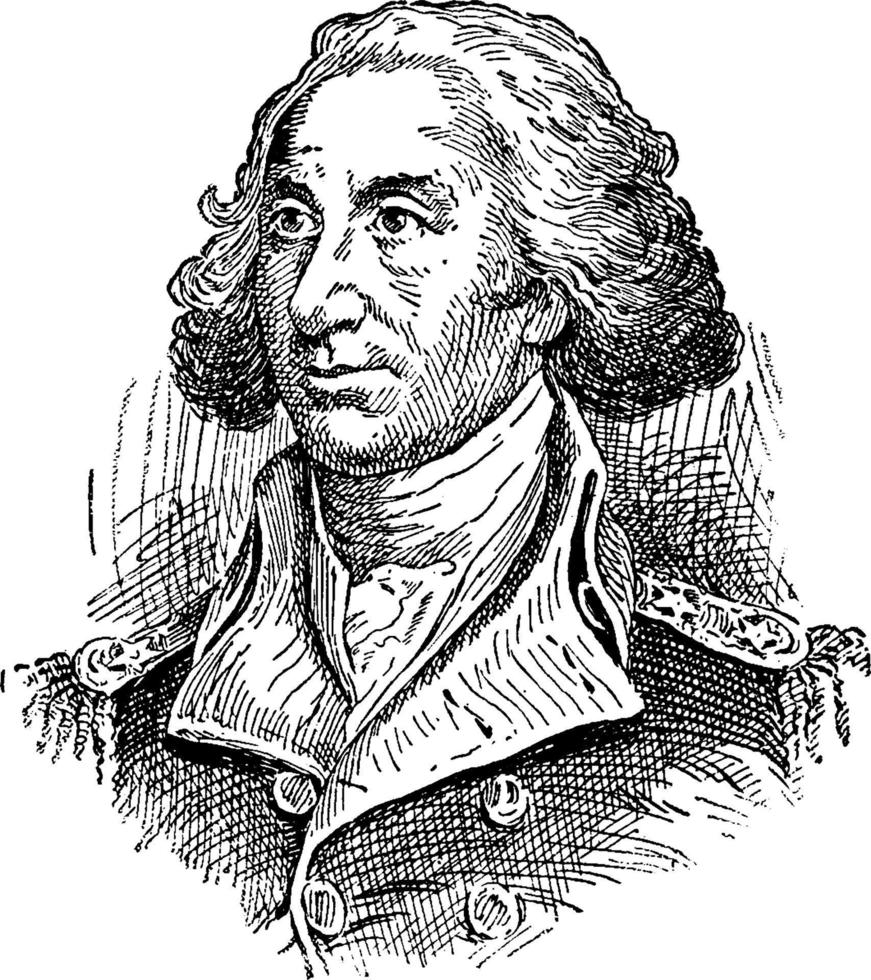 philip schuyler, ilustración de la vendimia vector