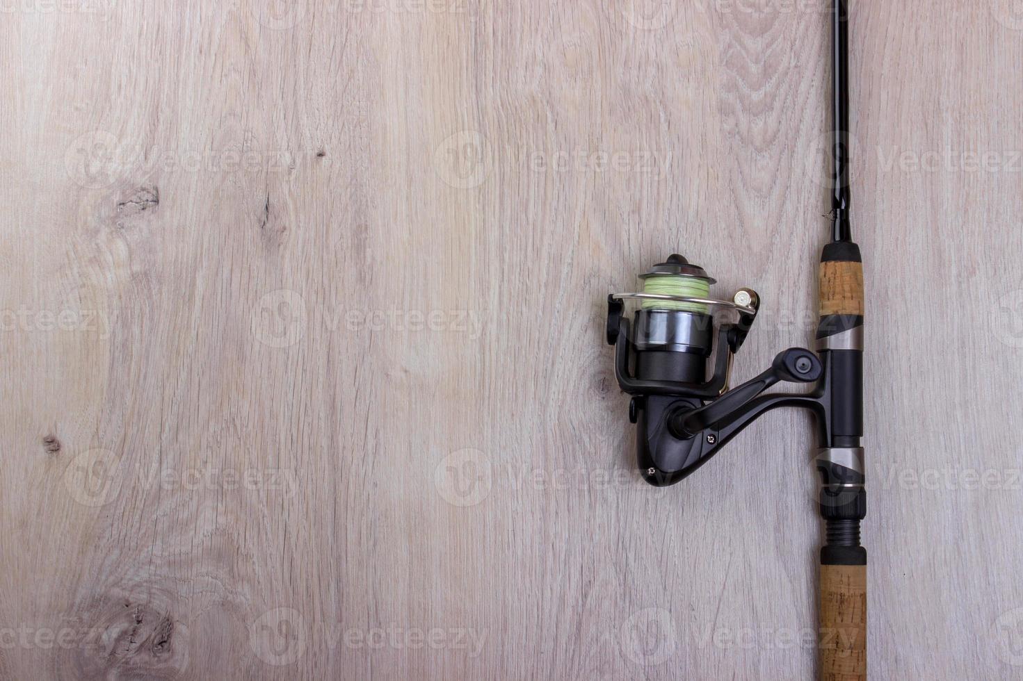 Spinning, baubles on a wooden background. photo