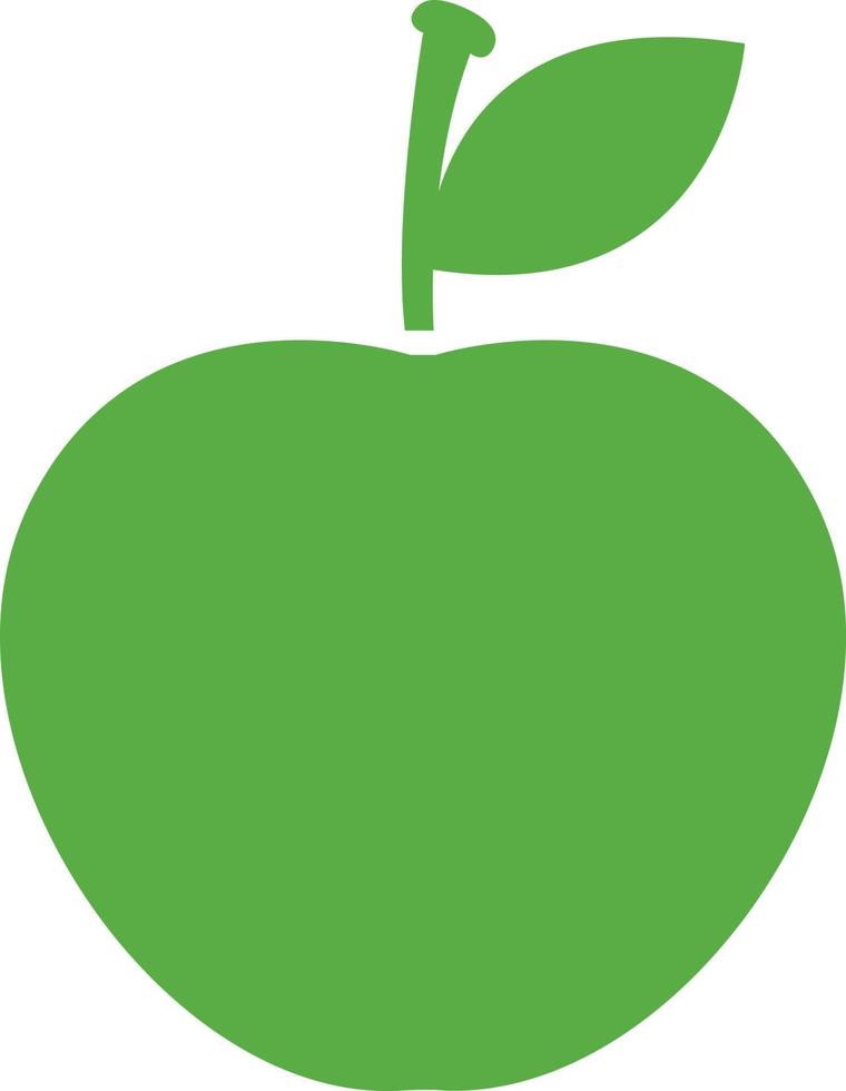 Green apple, illustration, on a white background. vector