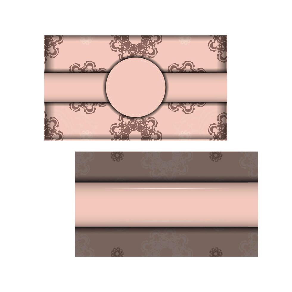 Two business cards with lace patterns vector