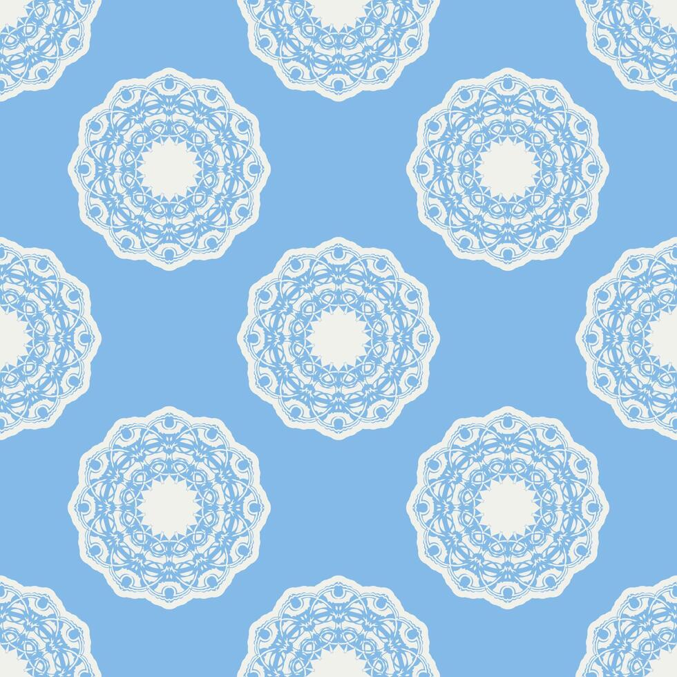 Quatrefoil geometric seamless pattern, background, vector illustration in mint blue, soft turquoise color and white.