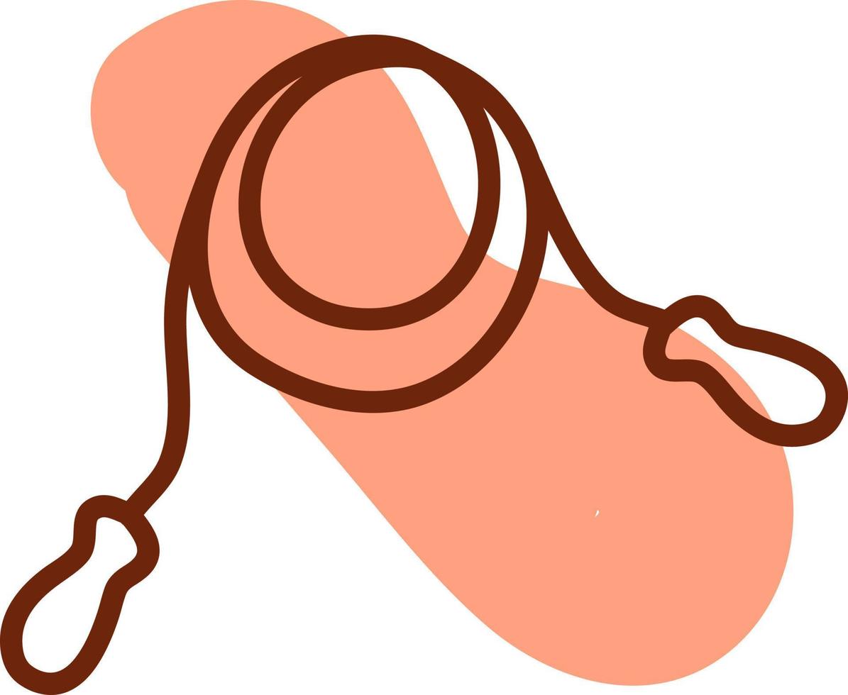 Jumping rope, illustration, vector on a white background.