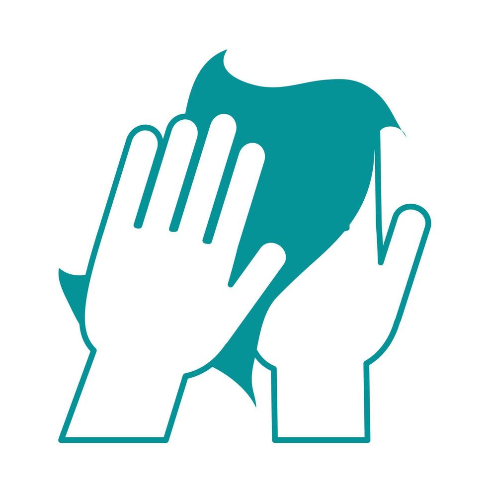 covid 19 coronavirus, prevention use paper on hands, disease outbreak line design icon vector