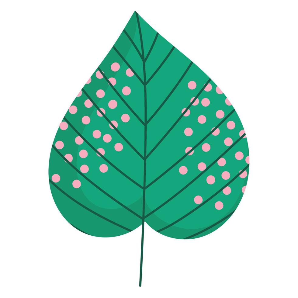 leaf nature foliage decoration dots icon on white background vector