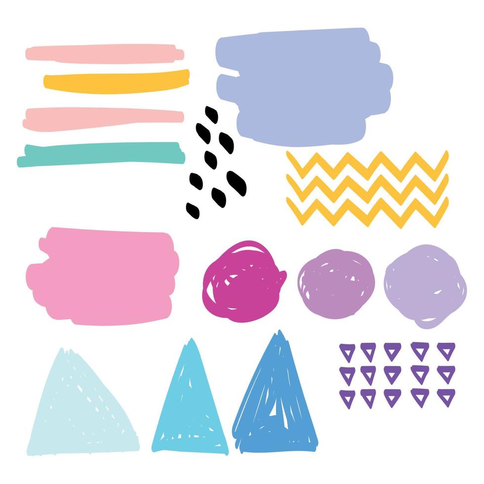 creative art header with different shapes and textures abstract style vector