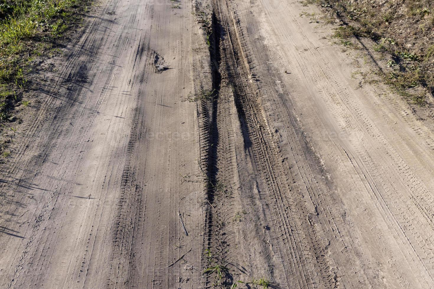 A garbage polluted highway in rural areas photo