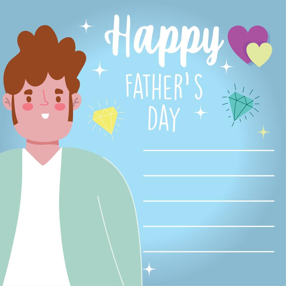 Father man on fathers day vector design