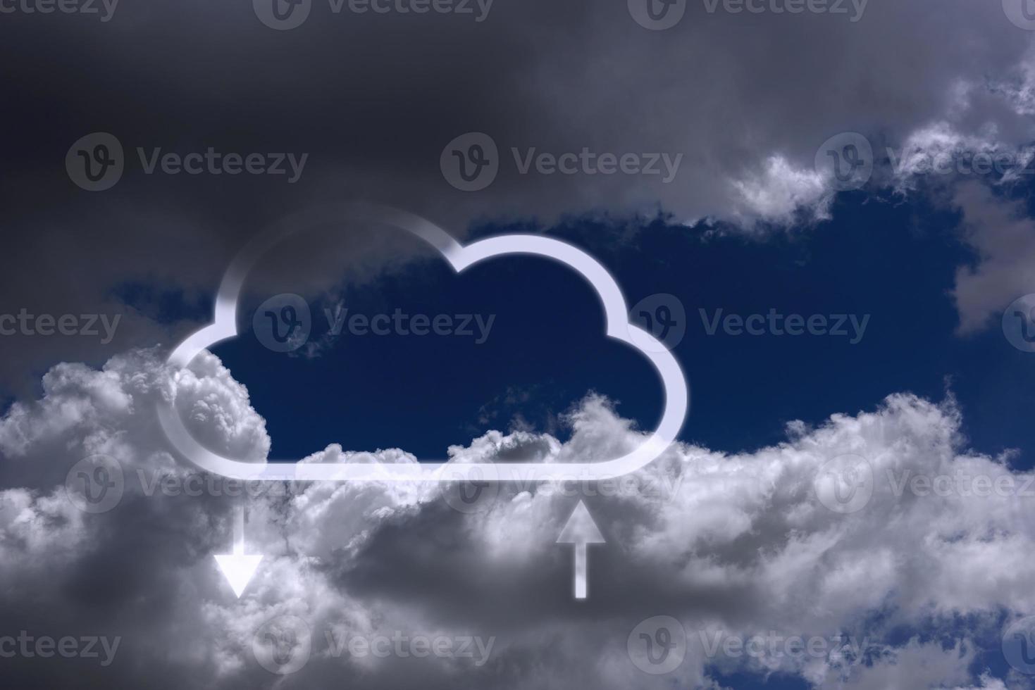 Cloud computing concept - connect devices to cloud. photo