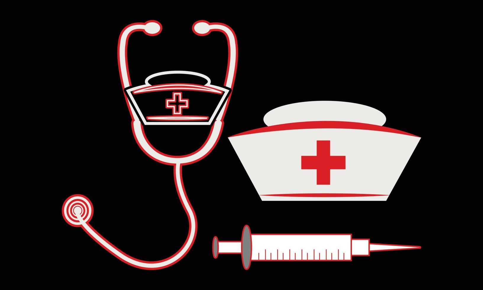 Nursing tools SVG Illustrations Design. vector