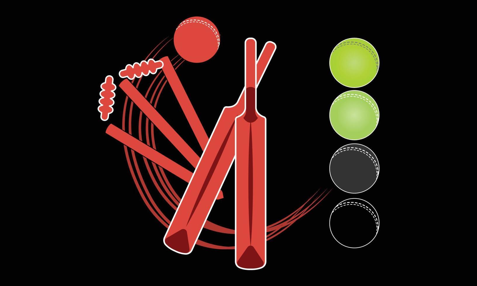 diseño de ilustraciones svg de cricket. vector