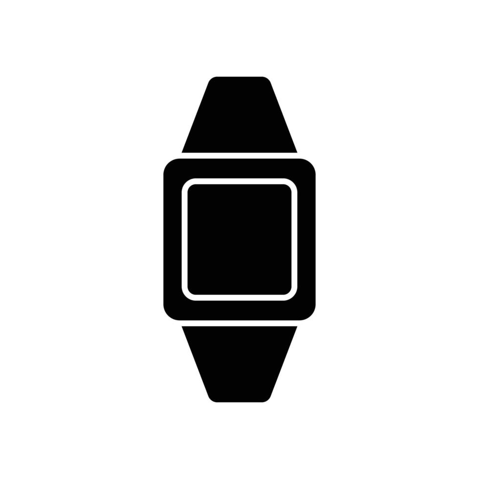 Watch glyph icon illustration. icon illustration related to electronic, technology. Simple vector design editable. Pixel perfect at 32 x 32