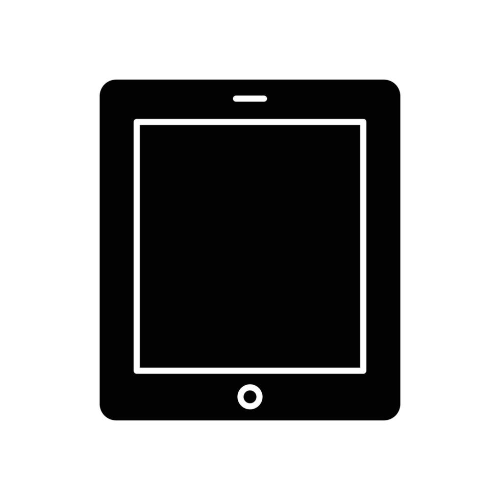 ilustración de icono de glifo de tableta. ilustración de icono relacionada con la tecnología electrónica. diseño vectorial simple editable. píxel perfecto a 32 x 32 vector