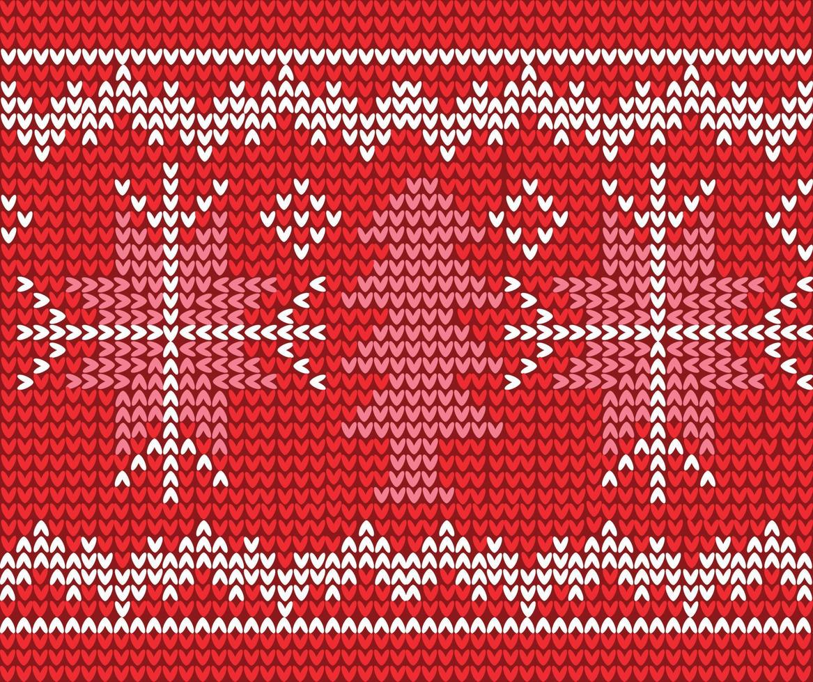Seamless ukrainian christmas knitting embroidered pattern vector illustration with trendy color