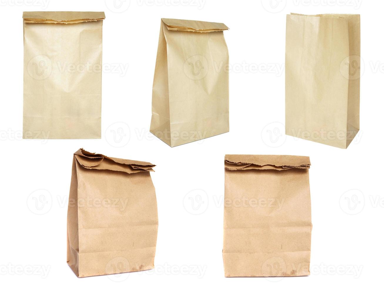 Brown paper bag set photo