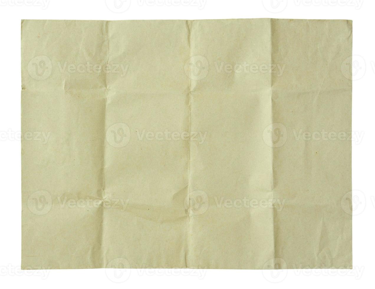 recycled crumpled paper isolated on white photo