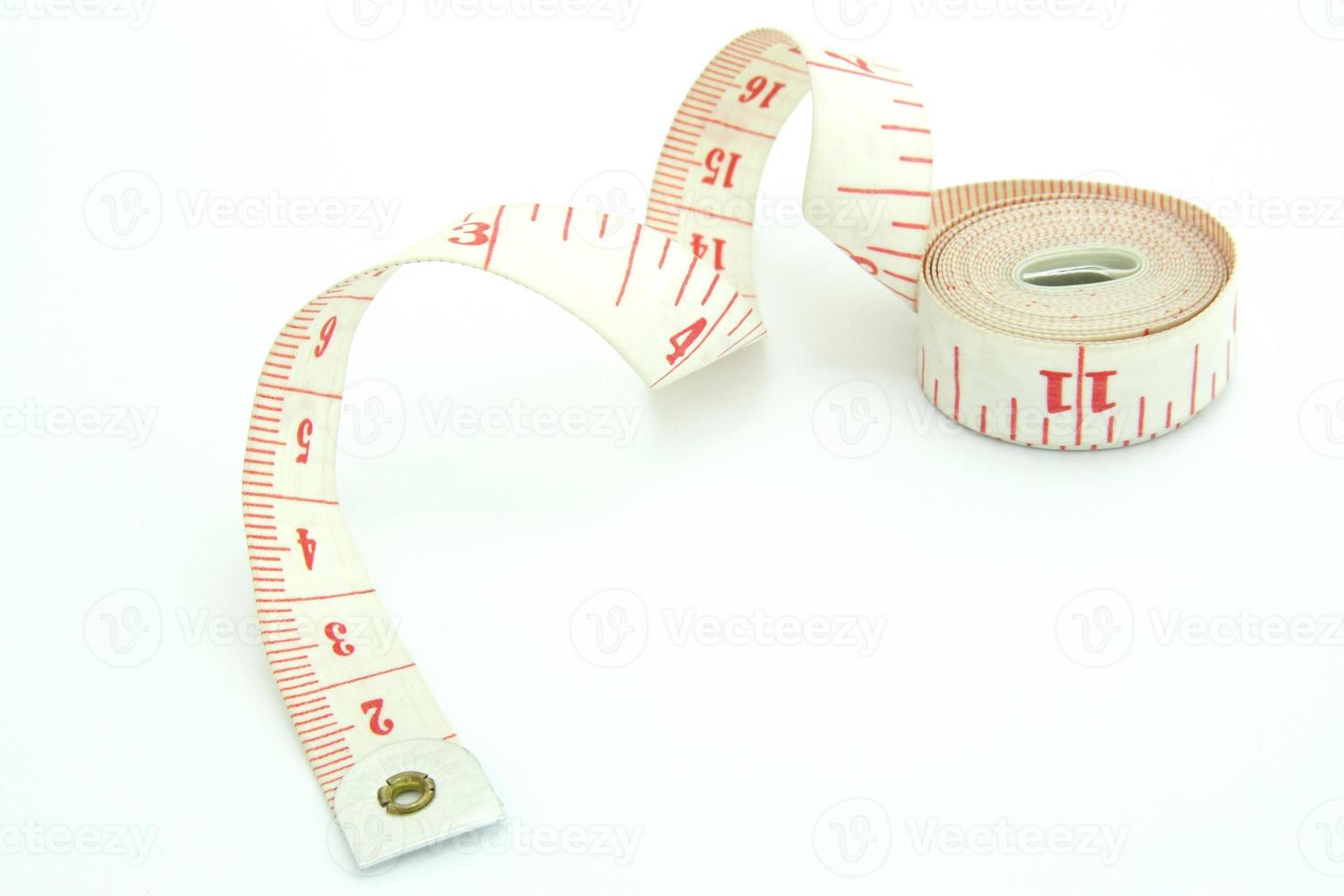 Measure tape. Isolated over white photo