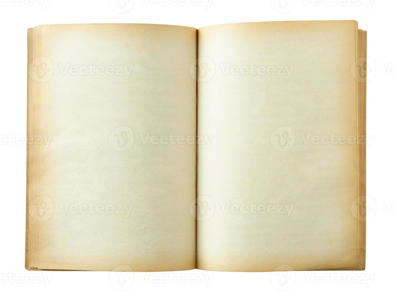 Old book isolated on white background with clipping path photo