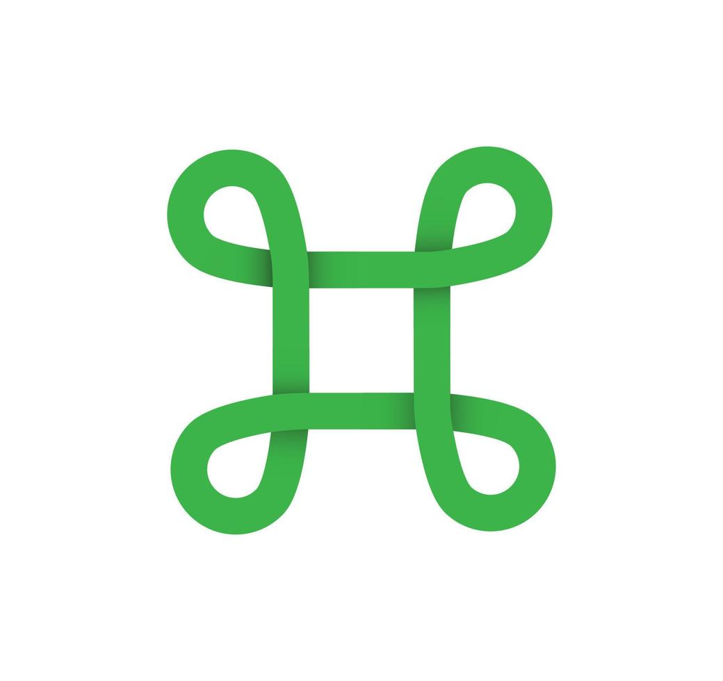 Infinity square loop. Infinity line around circular square. Modern natural endless loop. Futuristic logo corporate design. vector