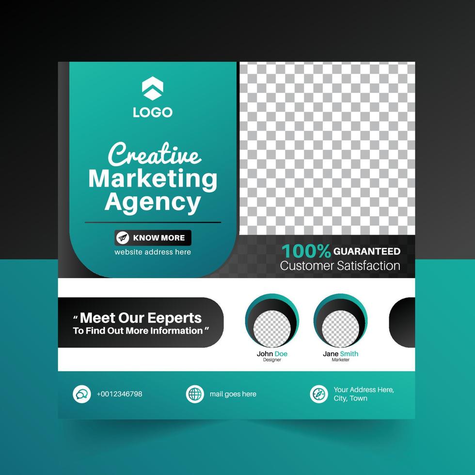 Digital marketing Agency social media post web banner vector