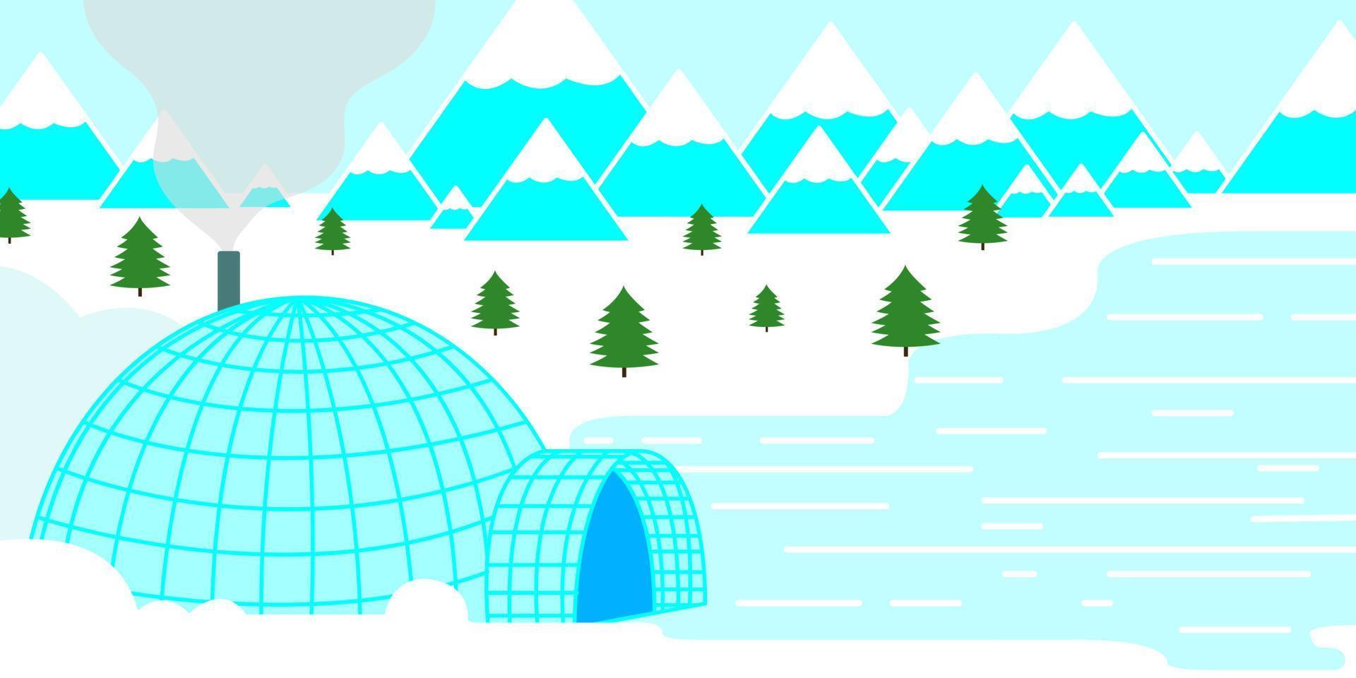 cute vector background winter snow