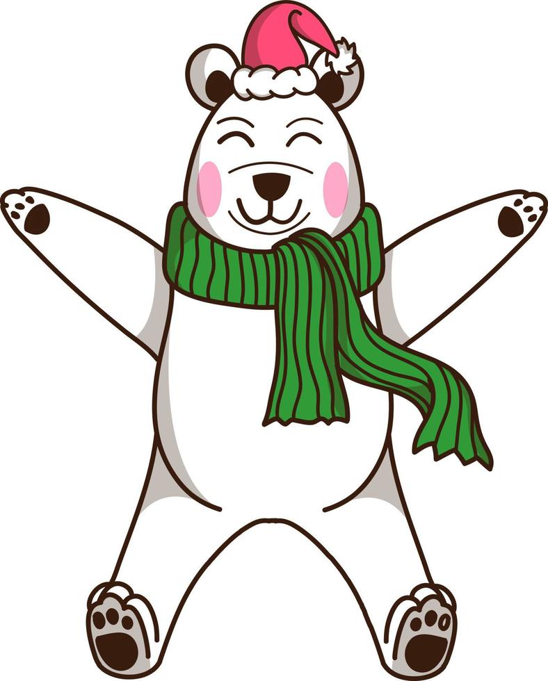 cute vector character snow bear