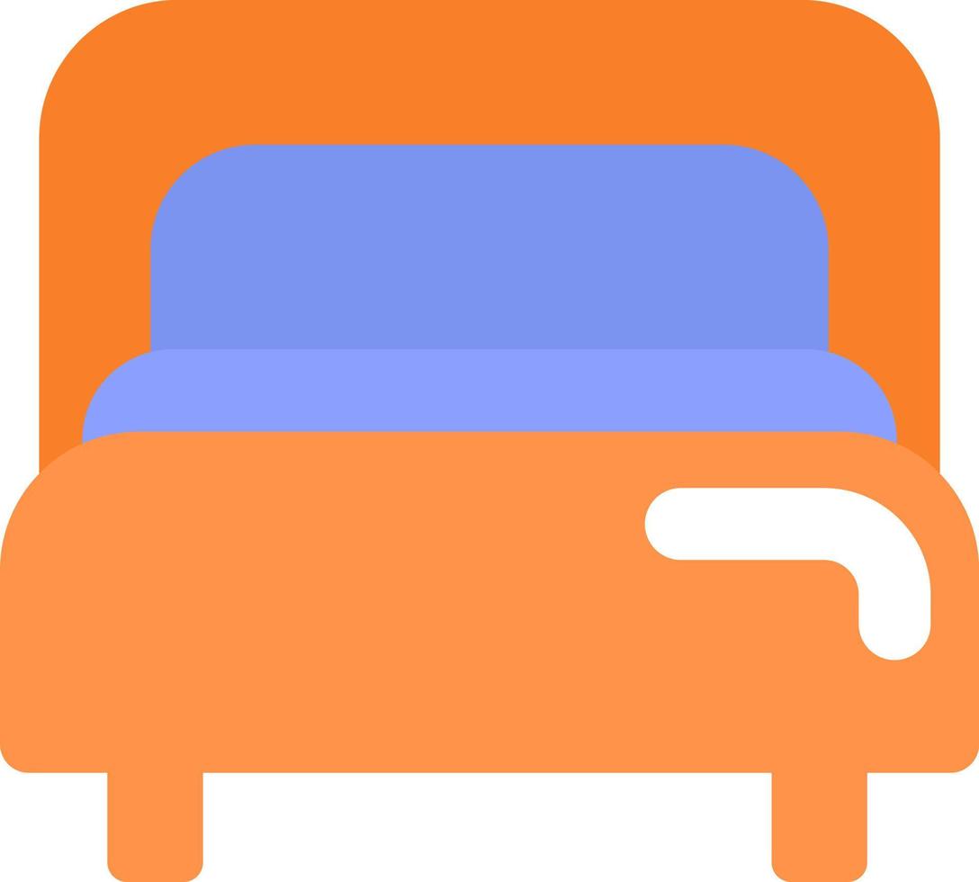 Made bed, illustration, vector, on a white background. vector