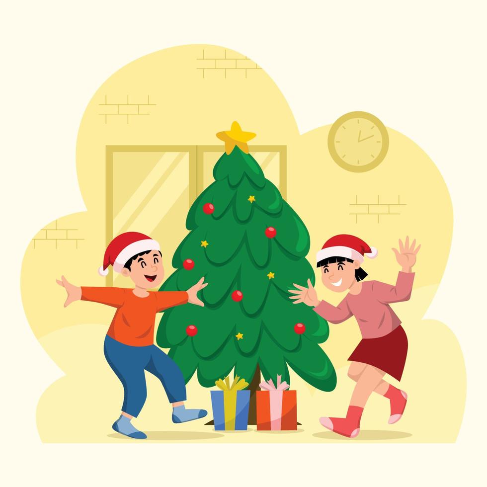 Christmas Festivity Party Kid Cartoon vector