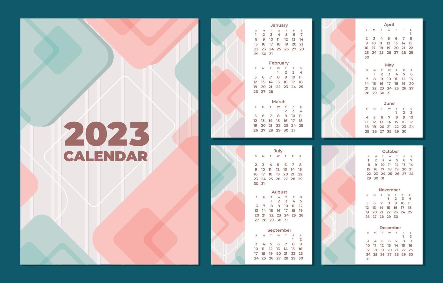 calendario 2023 diseño vector