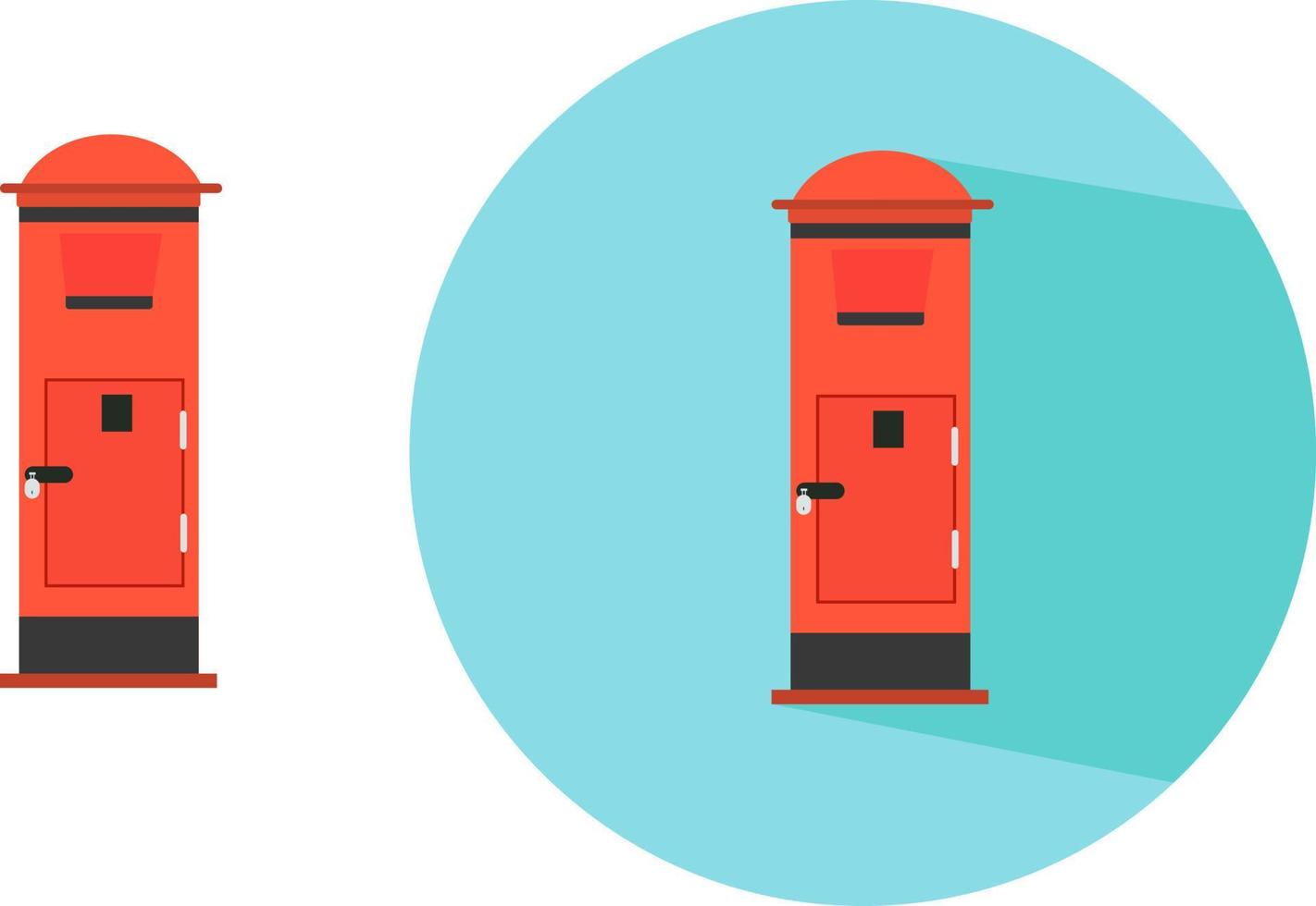 Letter box,illustration, vector on white background.