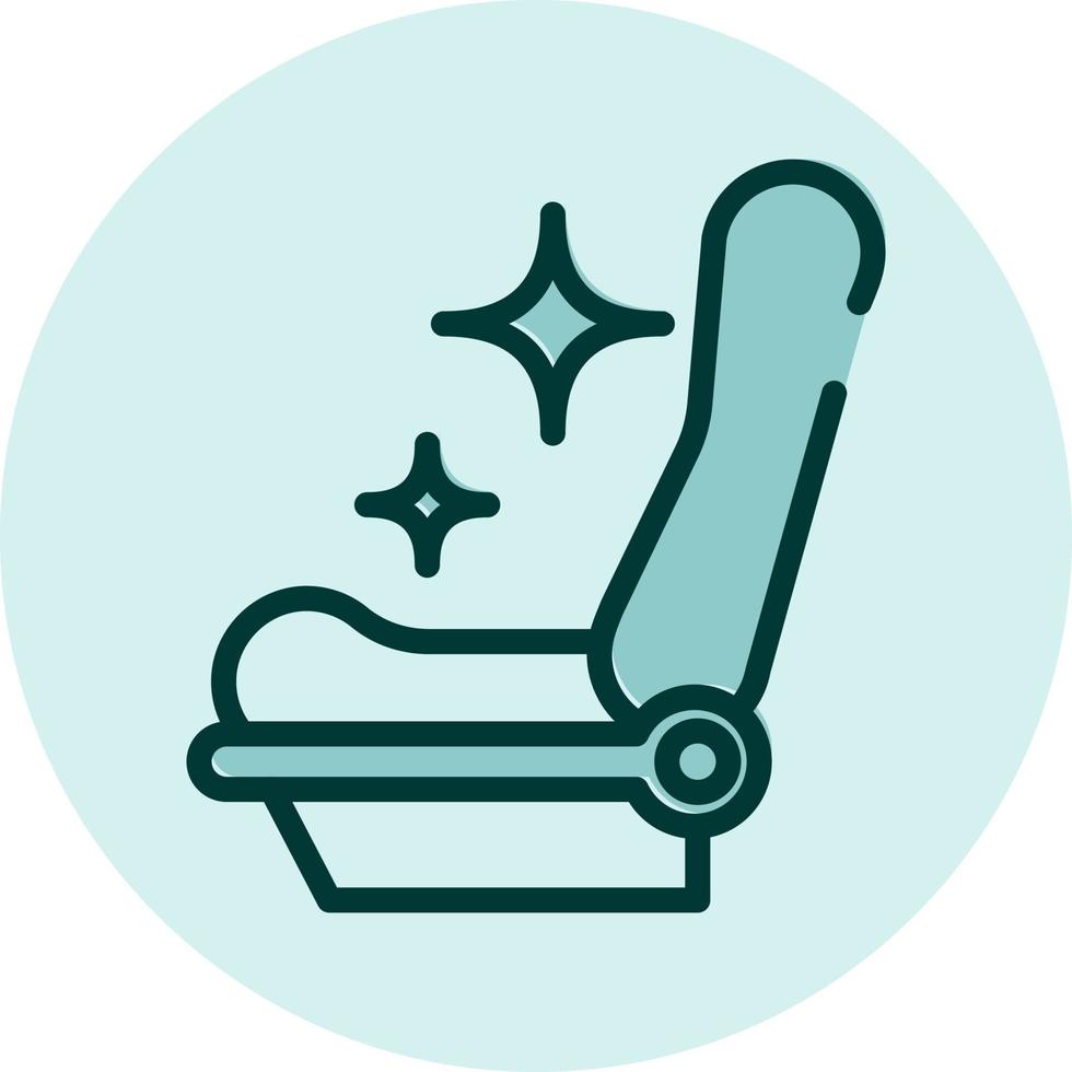 Car seat, illustration, vector on a white background.