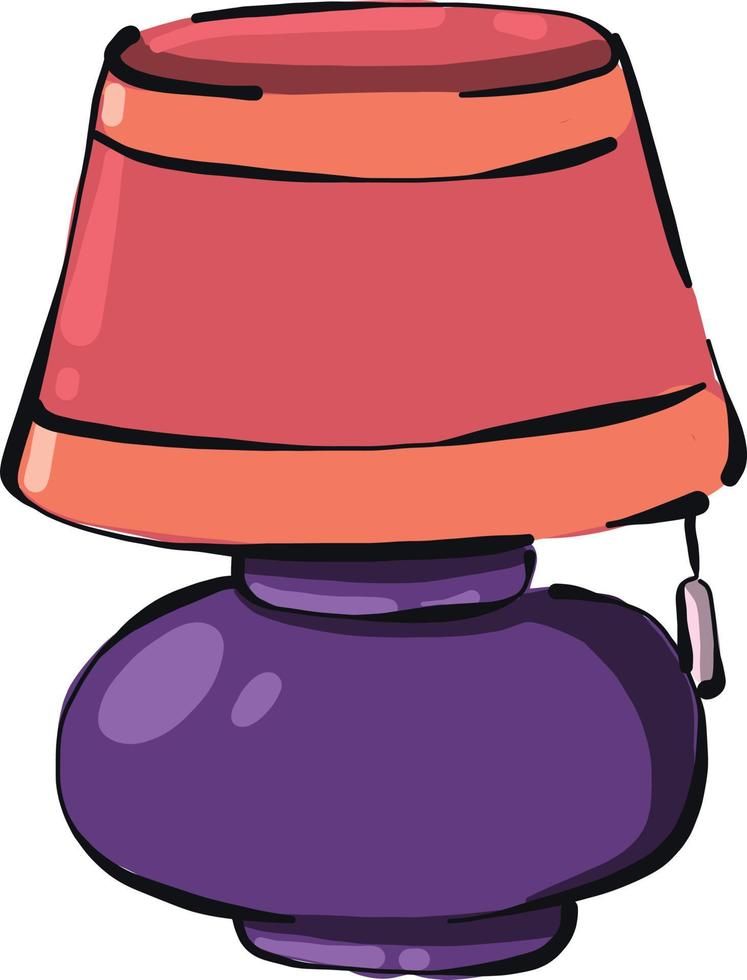 Lamp for bed, illustration, vector on white background.