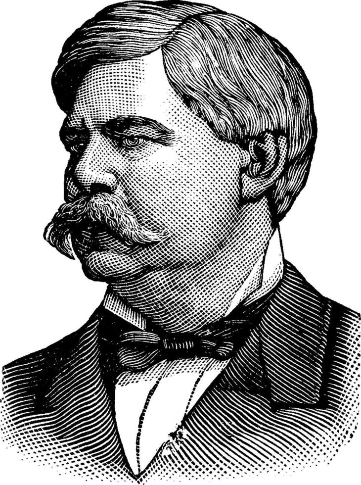 Hon. Zebulon B. Vance, vintage illustration vector